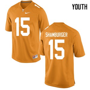 Youth Tennessee Volunteers Shawn Shamburger #15 Embroidery Orange Jerseys 699634-310