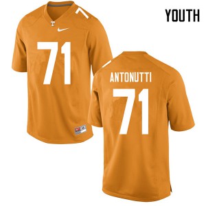 Youth Tennessee Volunteers Tanner Antonutti #71 Orange Football Jersey 175589-313