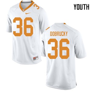 Youth Tennessee Volunteers Tanner Dobrucky #36 White College Jerseys 209972-824