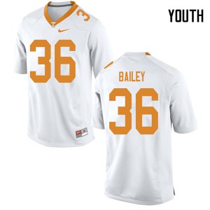 Youth Tennessee Volunteers Terrell Bailey #36 Stitch White Jersey 568594-389