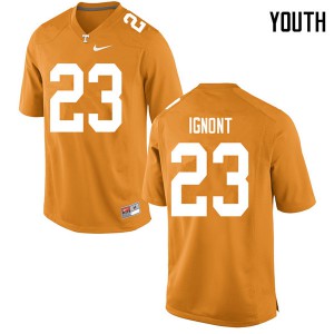 Youth Tennessee Volunteers Will Ignont #23 Orange High School Jersey 831696-444