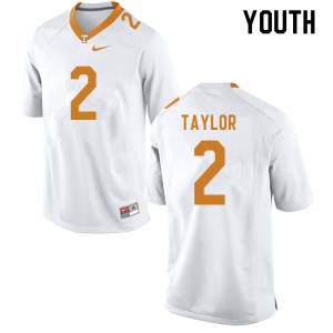 Youth Tennessee Volunteers Alontae Taylor #2 White Player Jerseys 174321-560