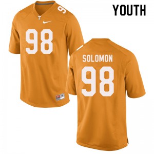 Youth Tennessee Volunteers Aubrey Solomon #98 Embroidery Orange Jerseys 758924-926