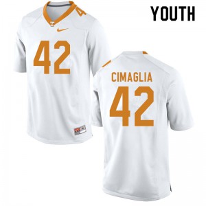 Youth Tennessee Volunteers Brent Cimaglia #42 College White Jerseys 229843-573