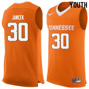 Youth Tennessee Volunteers Brock Jancek #30 Stitched Orange Jersey 544611-661