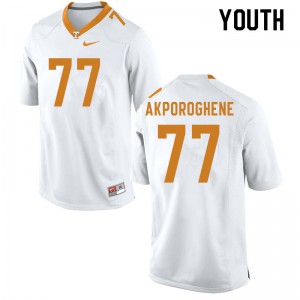 Youth Tennessee Volunteers Chris Akporoghene #77 Player White Jersey 567326-471
