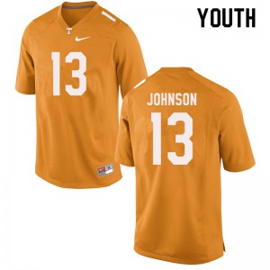 Youth Tennessee Volunteers Deandre Johnson #13 Orange Embroidery Jerseys 396879-905