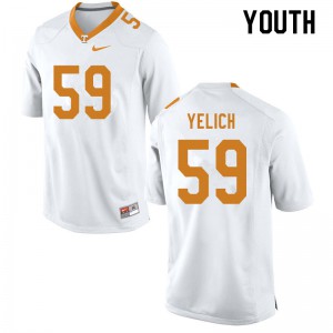 Youth Tennessee Volunteers Jake Yelich #59 White Player Jerseys 380919-379