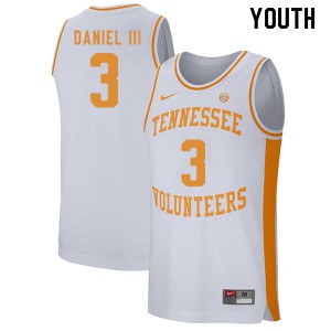 Youth Tennessee Volunteers James Daniel III #3 University White Jerseys 544946-631