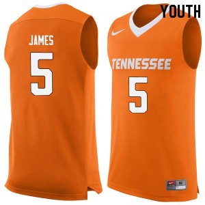 Youth Tennessee Volunteers Josiah-Jordan James #5 NCAA Orange Jerseys 887413-591