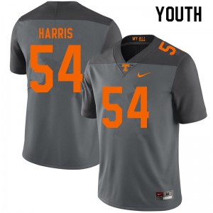 Youth Tennessee Volunteers Kingston Harris #54 Gray Official Jersey 479095-538