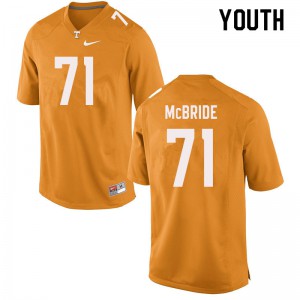 Youth Tennessee Volunteers Melvin McBride #71 Orange Football Jerseys 160037-633