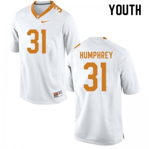 Youth Tennessee Volunteers Nick Humphrey #31 NCAA White Jersey 242378-535