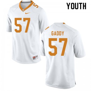 Youth Tennessee Volunteers Nyles Gaddy #57 White High School Jerseys 825209-524