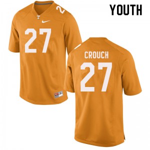 Youth Tennessee Volunteers Quavaris Crouch #27 Football Orange Jerseys 210793-704