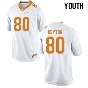 Youth Tennessee Volunteers Ramel Keyton #80 White Stitched Jersey 628674-971
