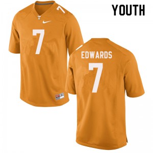 Youth Tennessee Volunteers Romello Edwards #7 Orange University Jerseys 645165-947