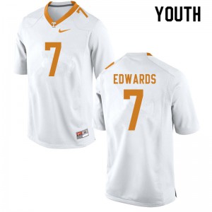 Youth Tennessee Volunteers Romello Edwards #7 Football White Jerseys 862771-704