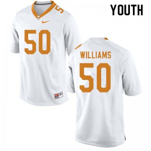 Youth Tennessee Volunteers Savion Williams #50 Alumni White Jerseys 958892-904