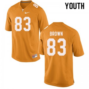 Youth Tennessee Volunteers Sean Brown #83 Orange Stitch Jerseys 129423-165