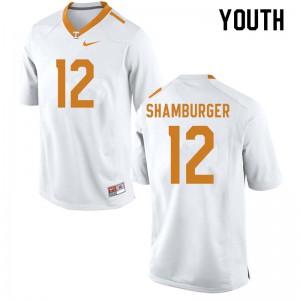 Youth Tennessee Volunteers Shawn Shamburger #12 Stitch White Jersey 269577-940