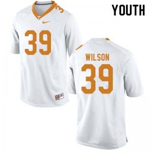 Youth Tennessee Volunteers Toby Wilson #39 Official White Jersey 309126-791
