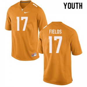 Youth Tennessee Volunteers Tyus Fields #17 Orange Football Jersey 263436-527