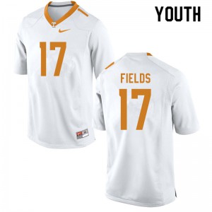 Youth Tennessee Volunteers Tyus Fields #17 White Football Jersey 533667-853