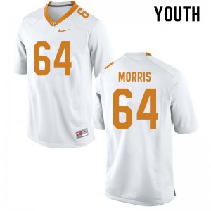 Youth Tennessee Volunteers Wanya Morris #64 Embroidery White Jersey 281029-966