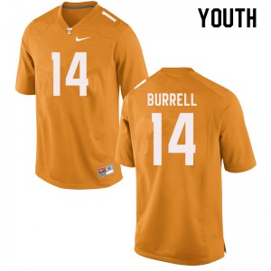 Youth Tennessee Volunteers Warren Burrell #14 Orange Embroidery Jerseys 813975-991