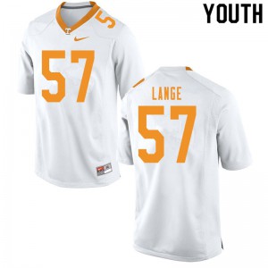 Youth Tennessee Volunteers David Lange #57 White Football Jerseys 650375-811
