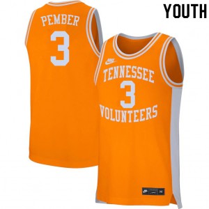 Youth Tennessee Volunteers Drew Pember #3 NCAA Orange Jersey 672453-956