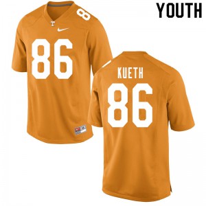 Youth Tennessee Volunteers Gatkek Kueth #86 College Orange Jerseys 120061-368