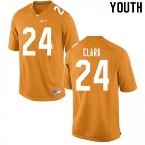 Youth Tennessee Volunteers Hudson Clark #24 University Orange Jersey 260677-701