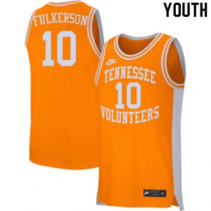 Youth Tennessee Volunteers John Fulkerson #10 Orange Player Jerseys 210401-479