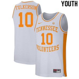 Youth Tennessee Volunteers John Fulkerson #10 Player White Jersey 715205-823