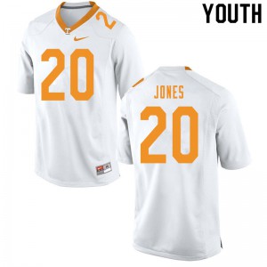 Youth Tennessee Volunteers Miles Jones #20 White Alumni Jersey 275389-402