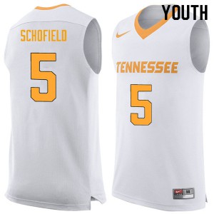 Youth Tennessee Volunteers Admiral Schofield #5 Basketball White Jersey 531505-883