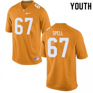 Youth Tennessee Volunteers Airin Spell #67 Stitched Orange Jerseys 580222-257