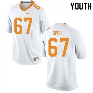 Youth Tennessee Volunteers Airin Spell #67 Football White Jerseys 144753-164