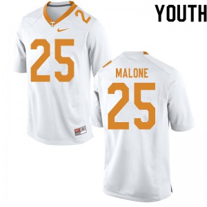 Youth Tennessee Volunteers Antonio Malone #25 White Football Jerseys 477992-680