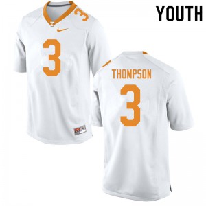 Youth Tennessee Volunteers Bryce Thompson #3 White NCAA Jerseys 279650-920