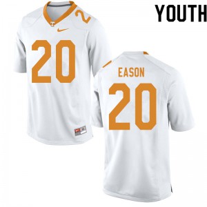 Youth Tennessee Volunteers Bryson Eason #20 Embroidery White Jersey 687879-393
