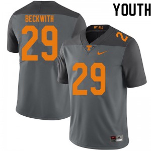 Youth Tennessee Volunteers Camryn Beckwith #29 University Gray Jersey 159229-281