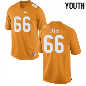 Youth Tennessee Volunteers Dayne Davis #66 Player Orange Jerseys 114351-463