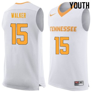 Youth Tennessee Volunteers Derrick Walker #15 Basketball White Jersey 878126-294