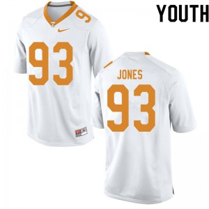Youth Tennessee Volunteers Devon Jones #93 White Player Jersey 671812-543
