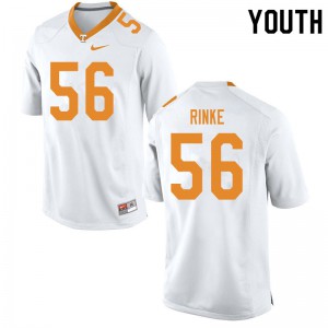 Youth Tennessee Volunteers Ethan Rinke #56 Stitched White Jerseys 675183-975