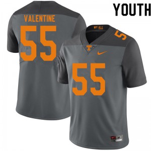 Youth Tennessee Volunteers Eunique Valentine #55 High School Gray Jersey 238119-687