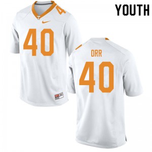 Youth Tennessee Volunteers Fred Orr #40 White NCAA Jersey 523722-794